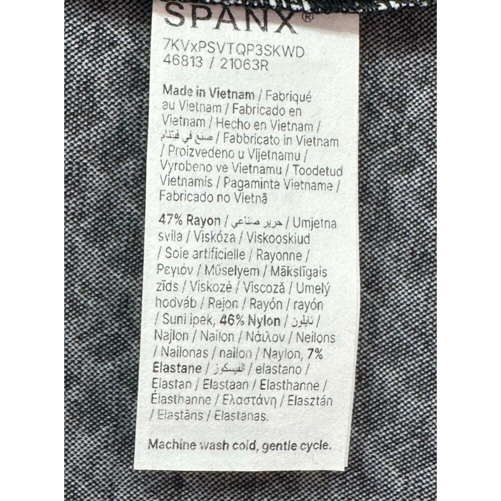 NWT SPANX Ponte Jacquard Plaid Mini Dress Black and White Size Medium - Picture 12 of 12